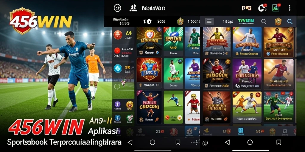 Menampilkan tampilan antarmuka pengguna 456WIN saat taruhan olahraga.