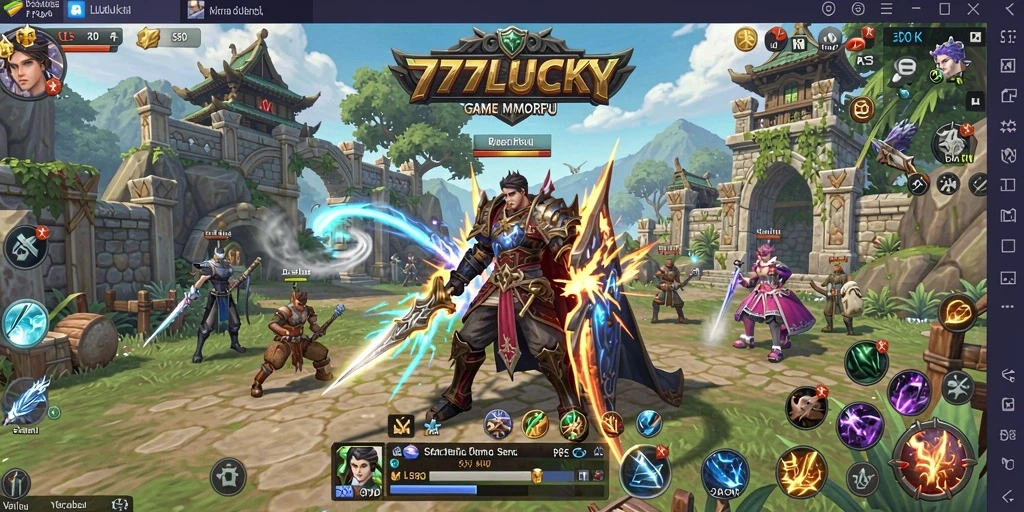Tampilan gameplay menakjubkan dari 777LUCKY dalam dunia MMORPG.