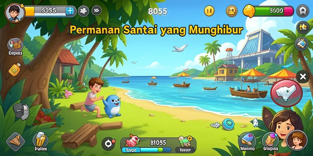 Tangkapan layar menunjukkan aksi gameplay menyenangkan dari 8055.