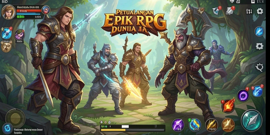 Tangkapan layar utama 8ID menampilkan aksi RPG yang mendebarkan.