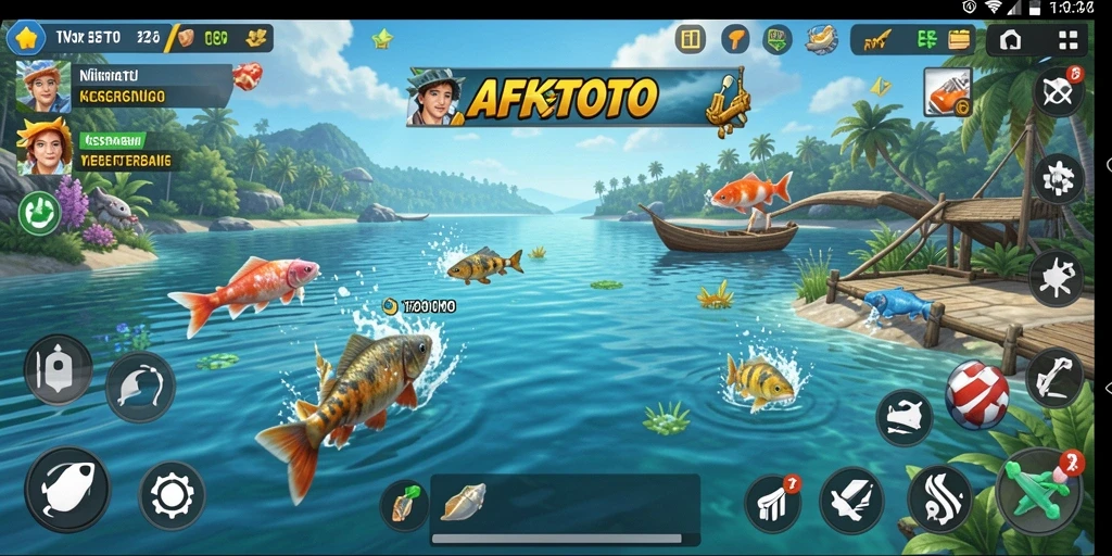 Tampilan gameplay AFKTOTO yang seru dan menegangkan saat memancing.