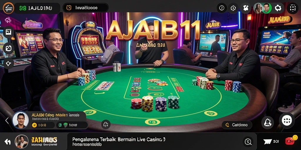 Gameplay Live Casino yang mendebarkan di AJAIB11 dengan dealer langsung.