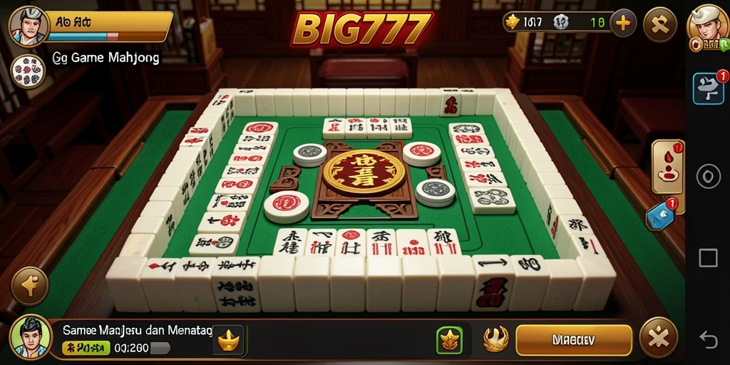 Tampilan menarik dari gameplay Mahjong dalam BIG777.
