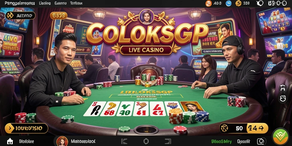 Tampilan gameplay COLOKSGP yang mengasyikkan dengan dealer langsung.