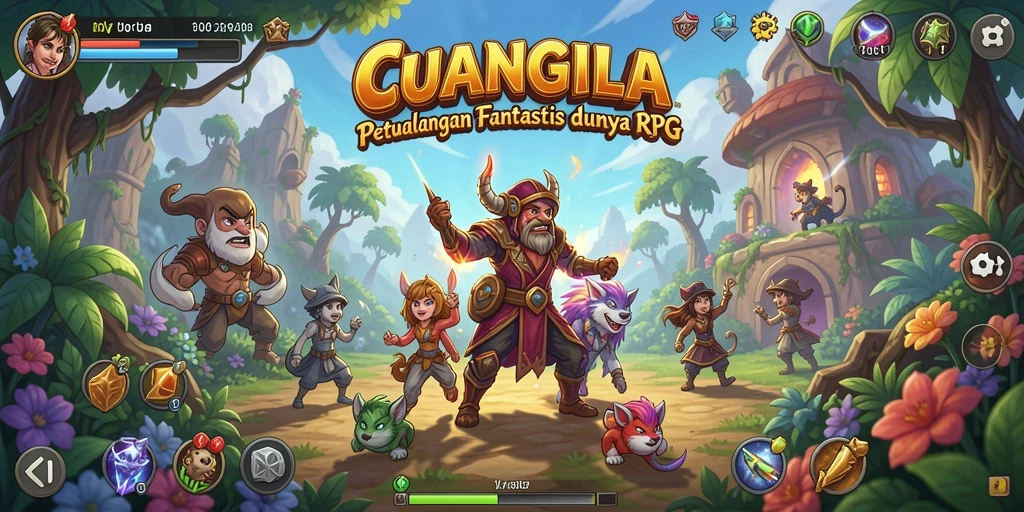 Tampilan gameplay menarik dari CUANGILA dengan karakter yang bertarung.