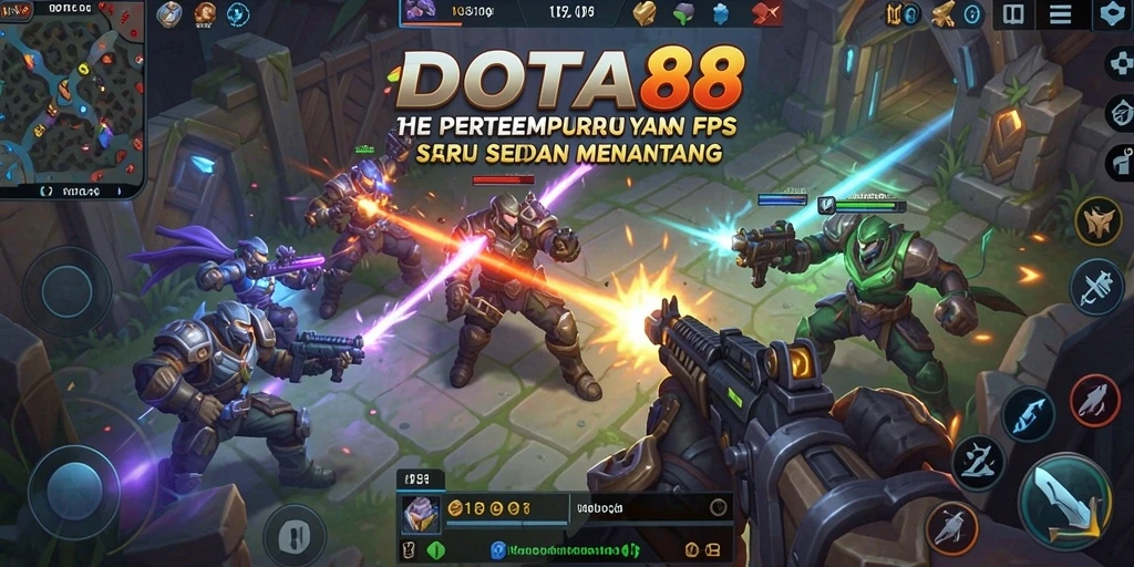 Tangkapan layar gameplay menampilkan aksi mendebarkan dalam DOTA88.