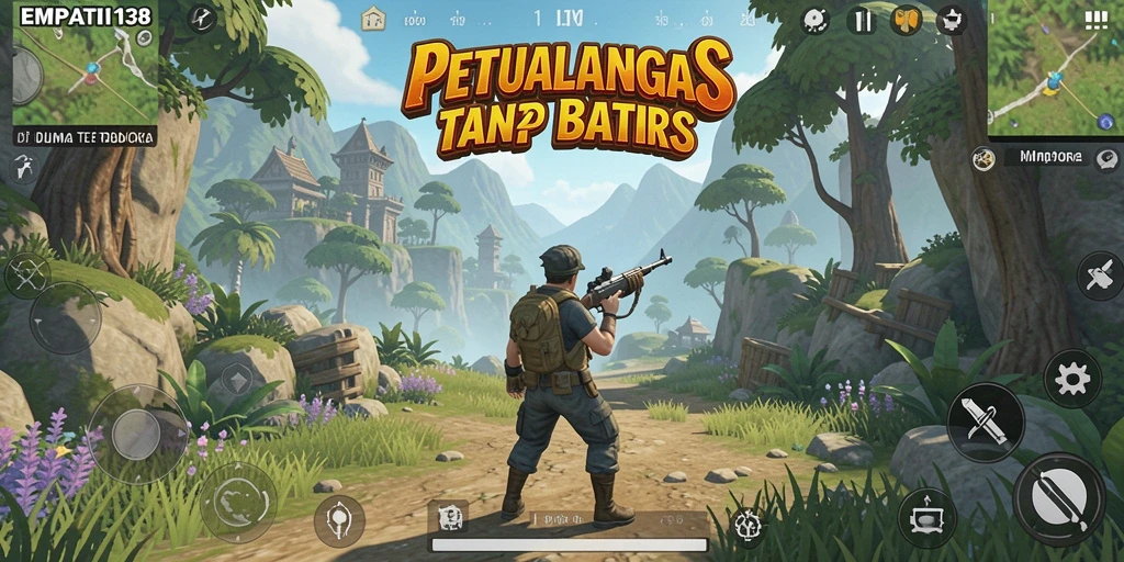 Screenshot gameplay EMPATI138 menampilkan petualangan seru di dunia terbuka.