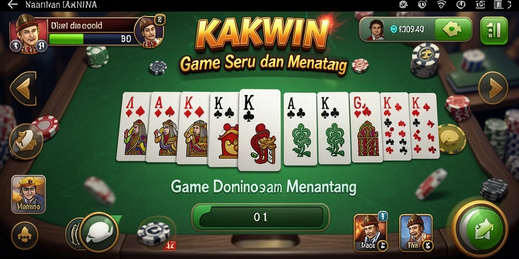 Tampilan permainan KAKWIN yang menarik dan interaktif di layar.