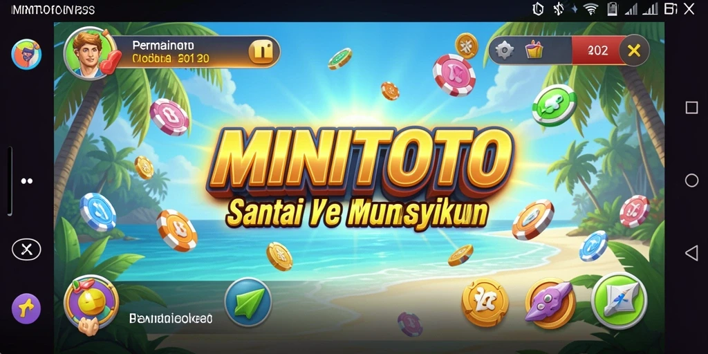 Tampilan gameplay MINITOTO yang menyenangkan dan cerah.