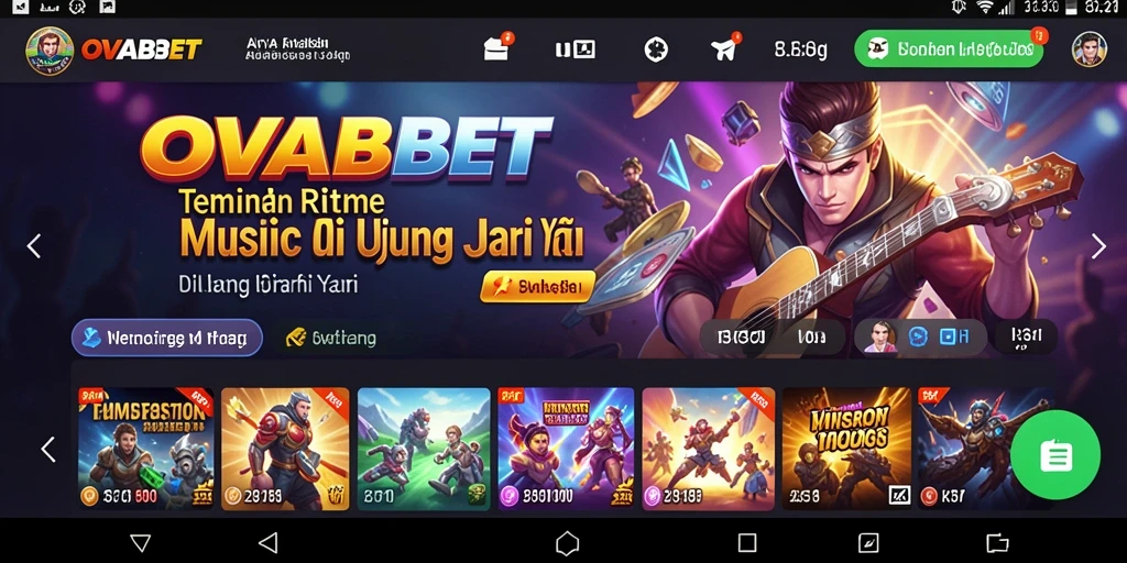 Tampilan screenshot gameplay <strong>OVABET</strong> yang menampilkan pengalaman musik interaktif.
