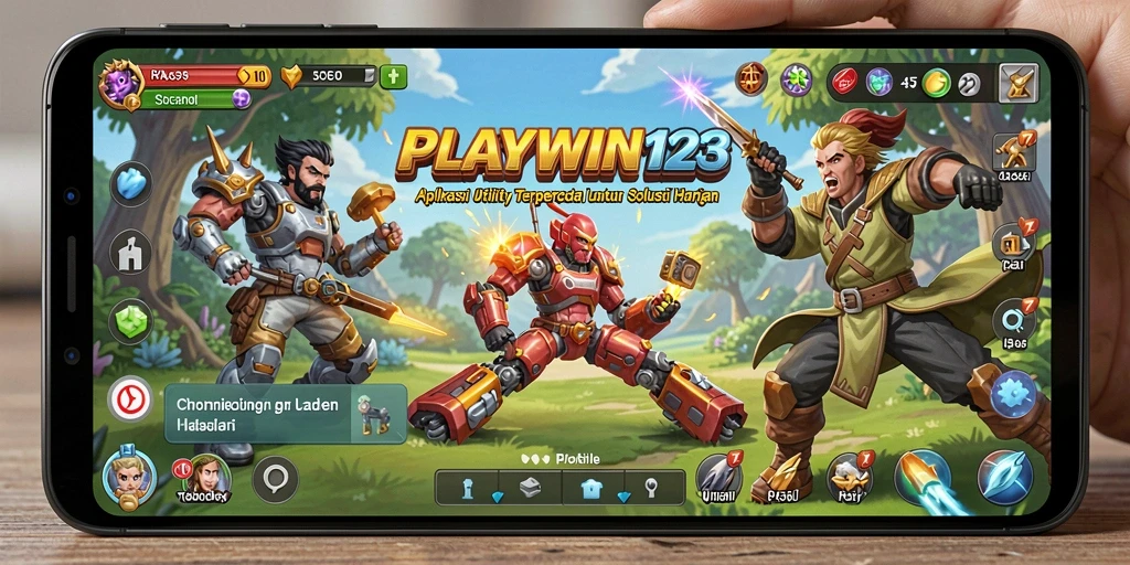 Tampilan antarmuka aplikasi PLAYWIN123 yang bersih dan efisien.