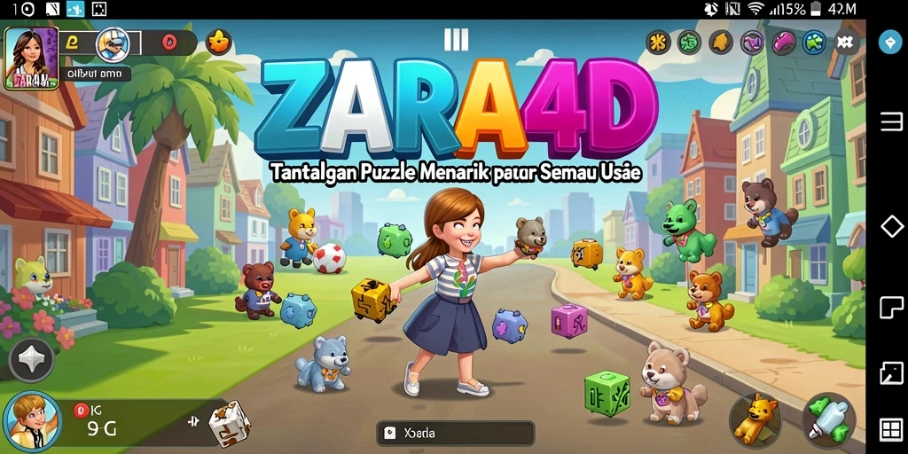 Screenshot gameplay ZARA4D yang menampilkan tantangan puzzle.